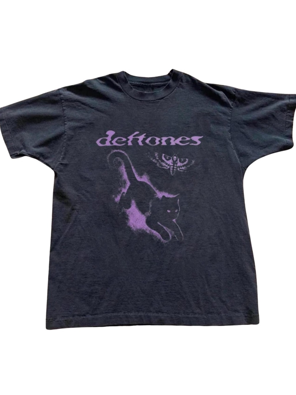 Gildan Black & Purple Cat Graphic Tee